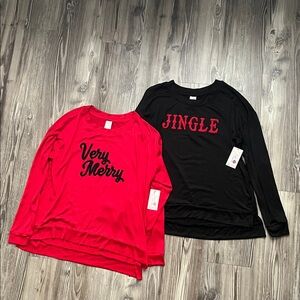 Secret Treasures Jingle and very Merry Long Sleeve Shirt Bundle Size Large